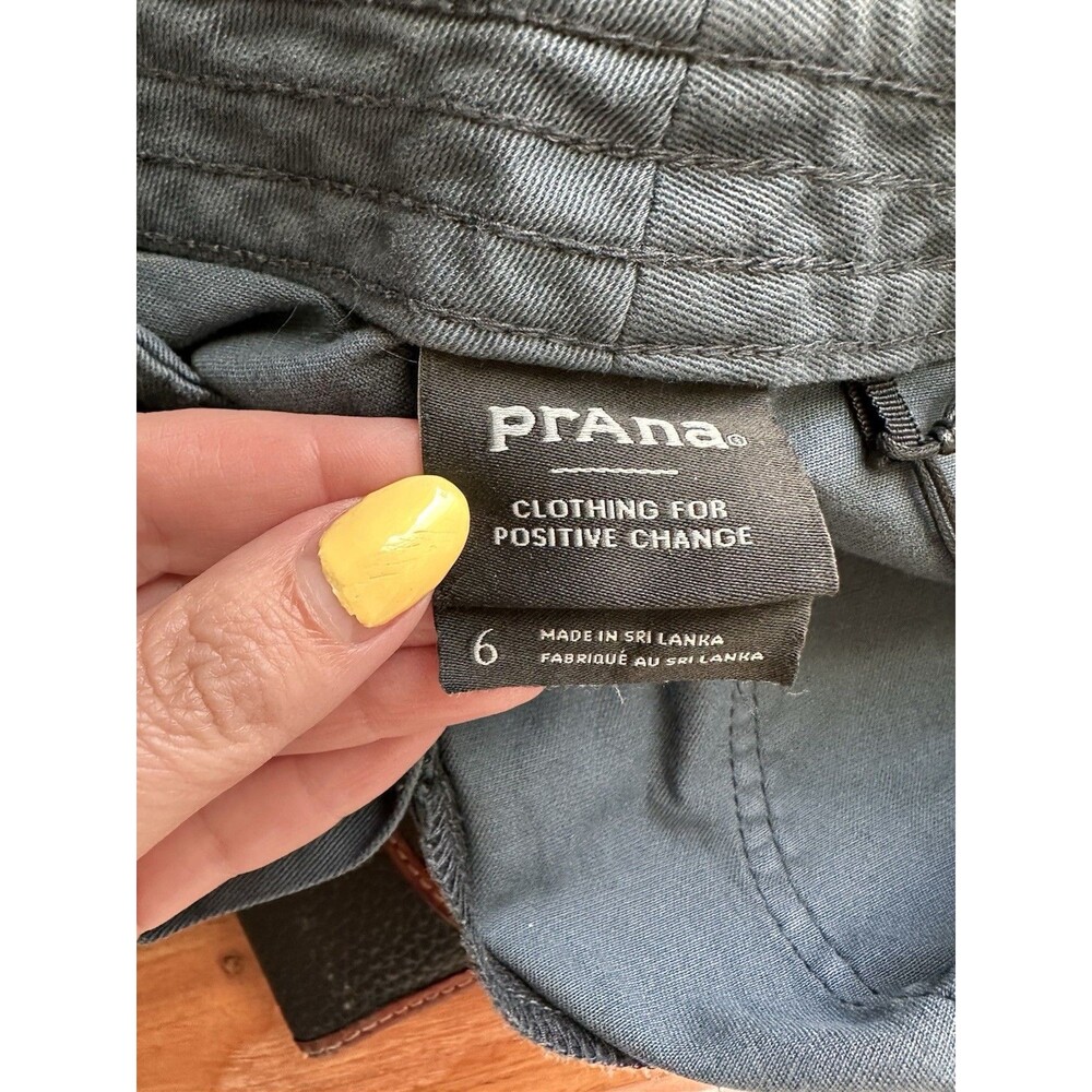 Prana Sancho Slim Pant High Rise Organic Stretch Twill Dark Sky Blue Women 6 NWT - Picture 8 of 8